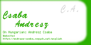 csaba andresz business card